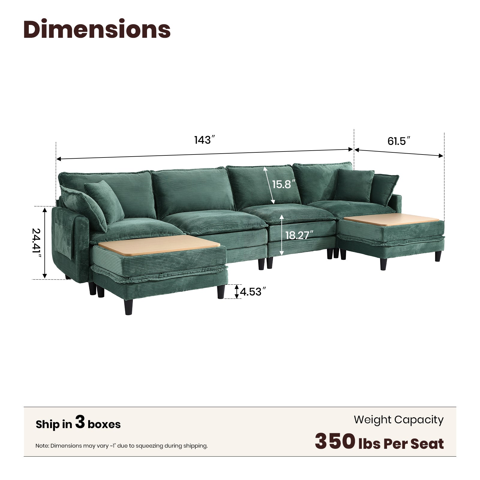 Nolan Modular Sofa -143" Modular Sofa
